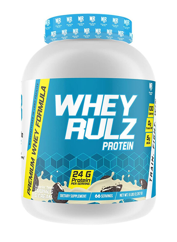 

Muscle Rulz Whey Protein, 5Lbs, Cookies & Cream