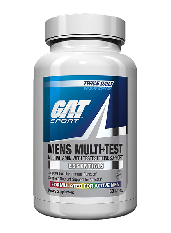 Gat Essentials Mens Multi+Test Dietary Supplement, 60 Tablets