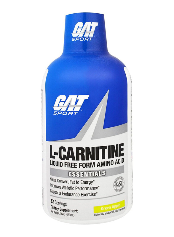 

Gat Sport Essentials Liquid L-Carnitine Dietary Supplement, 16 oz, Green Apple