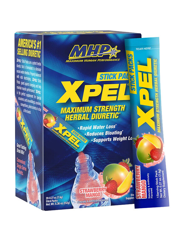 

Maximum Human Performance Xpel Stick Pack, 0.27 Ounce x 20 Pack, Strawberry Mango