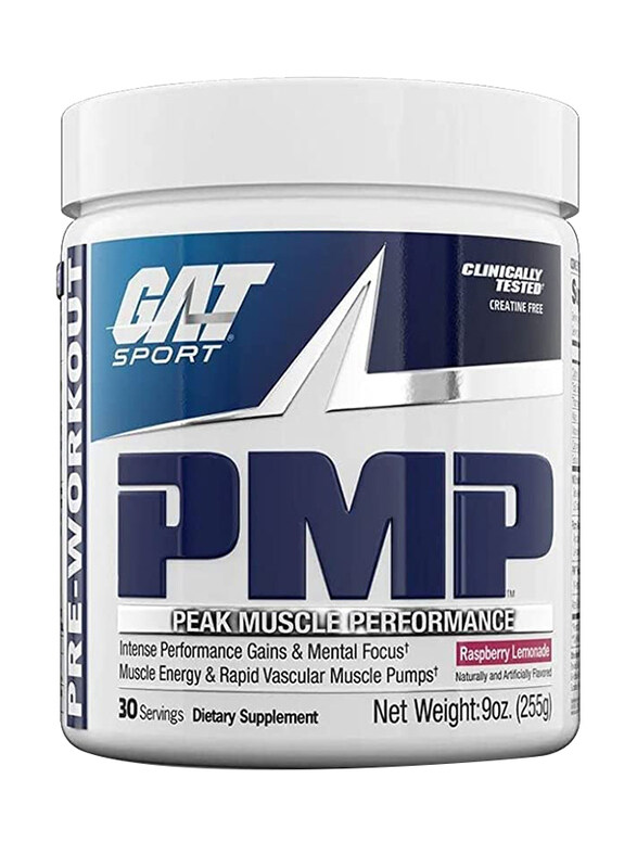 

Gat Sports PMP Peak Muscle Performance Powder, 30 Servings, Raspberry Lemonade