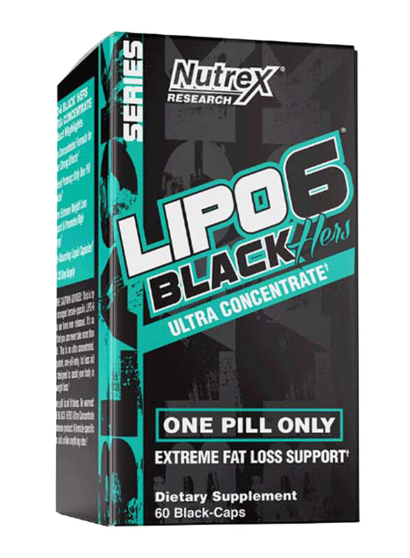 

Nutrex Research Lipo 6 Black Hers Ultra Concentrated Liquid Capsules, 60 Capsules