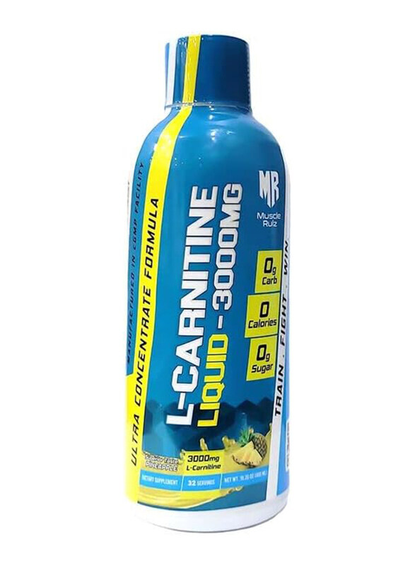 

Muscle Rulz 3000mg L-Carnitine Liquid Supplement, 32 Servings, Pineapple