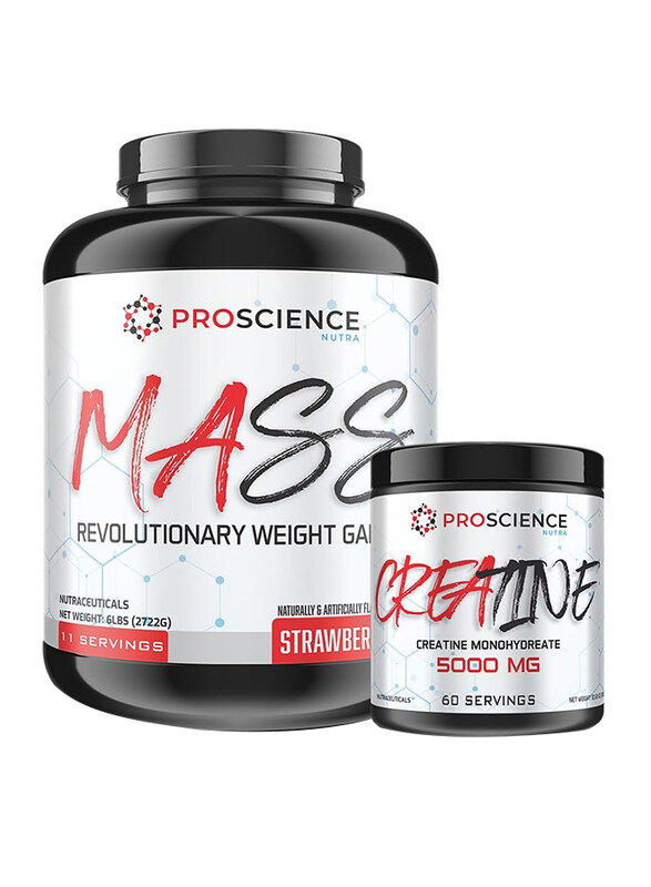 

Proscience Nutra Creatine and Mass Gainer Supplement, 2 Pieces, Strawberry