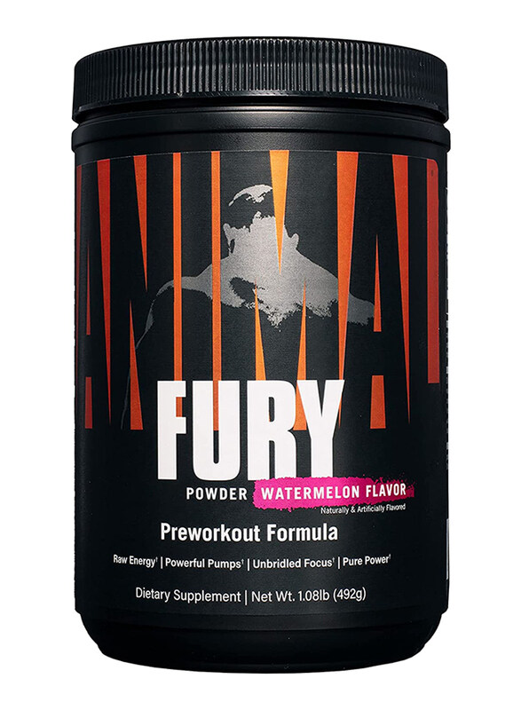 

Animal Fury Energy and Focus Pre Workout Powder Supplement, 16.96oz, 30 Servings, Watermelon