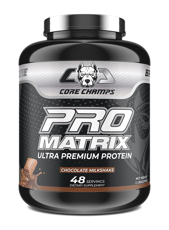 

Core Champs Pro Matrix Ultra Premium Protein Dietary Supplement, 48 Servings, 5 Lbs, Chocolate Milkshake