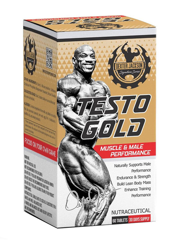 

Dexter Jackson Testro Gold Muscle & Male Performance Nutraceutical, 60 Tablets, Unflavoured