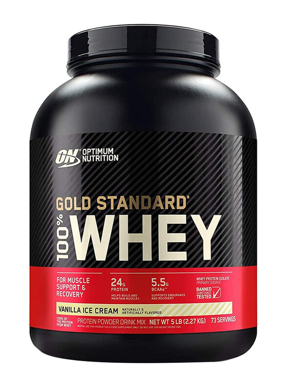 

Optimum Nutrition Gold Standard Whey Protein, 5 Lbs, Vanilla