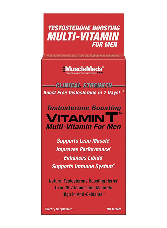 

MuscleMeds Vitamin T Daily Complete Multivitamin for Men Enhances Testosterone Muscle Building Performance, 60gm