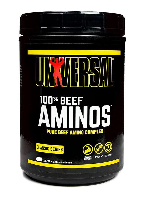 

Universal Nutrition 100% Beef Aminos 3g of Beef Protein Isolate for Recovery and Growth, 400 Tablets