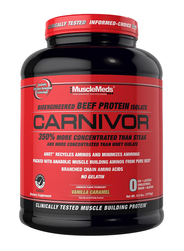 

MuscleMeds Carnivor Bioengineered Beef Isolate Protein Powder, 3.9 Lbs, Vanilla Caramel