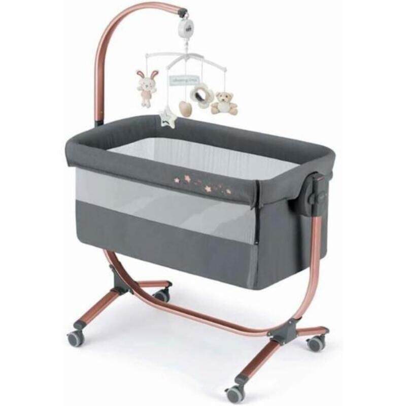 

Cam - Cullami - Cradle with co-sleeping function - Suitable for every bed Grey and Rose Gold