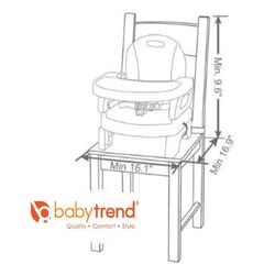 Babytrend Portable High Chair 6 months+ Grey