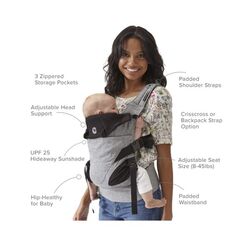 Contours Contours Journey 5-in-1 Baby Carrier Graphite