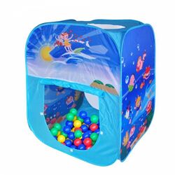 Ching Ching Ocean Square Play House Square With 100Pcs Colorful Balls, One Size