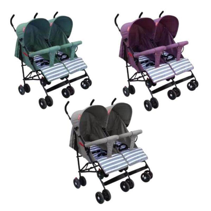 

VIP STARS Small Light Weight Twin Stroller Foldable, 1 Piece Assorted colors