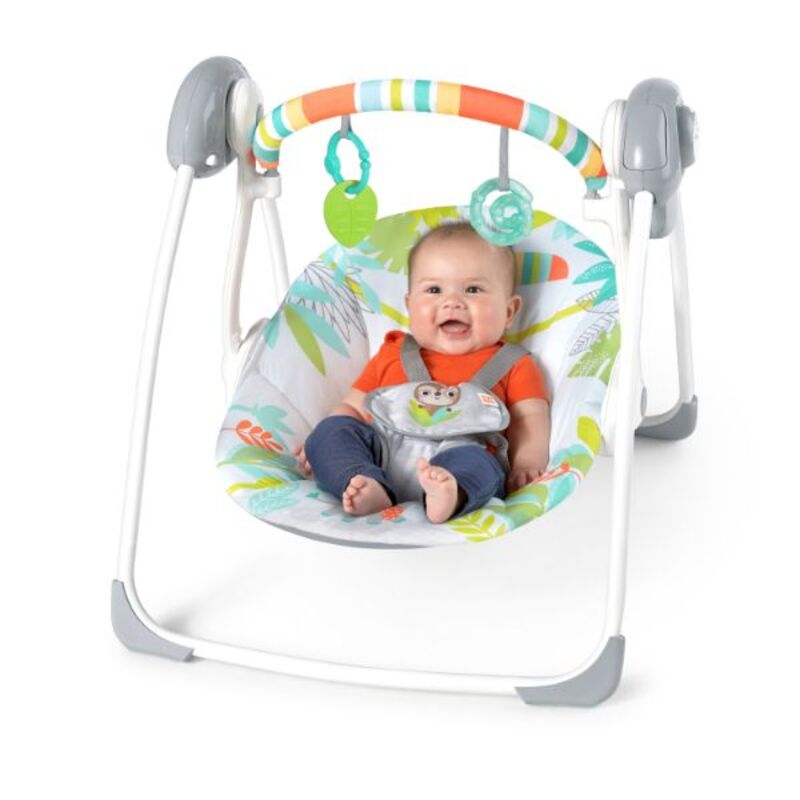 Bright Starts Rainforest Vibes Portable Swing, Multicolour