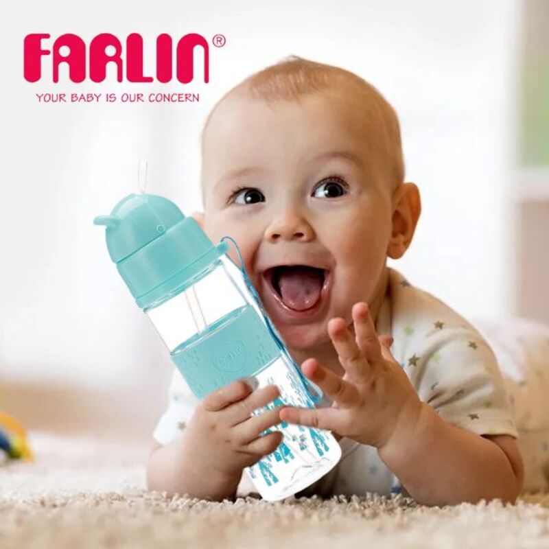 Farlin Straw Drinking cup 300ML, Blue