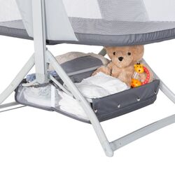 Babytrend Quick-Fold 2-in-1 Rocking Bassinet, Grey