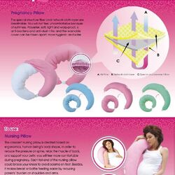 Farlin Pregnancy Pillow 1pc, Pink, Blue & Green (Assorted)