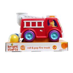 Bright Starts Roll & Pop Fire Truck Toy