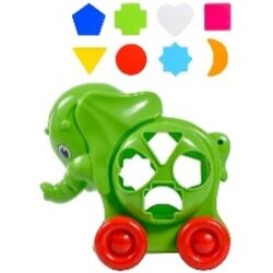 Green Plast Developing Toy-Sorter Elephant