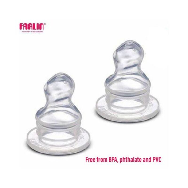 Farlin Orthodontic Silicone Nipple For 6-18 Months+ Baby M-2
