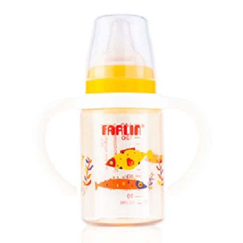 Farlin Silky Ppsu Feeding Baby Bottle With Handle, 240 Ml