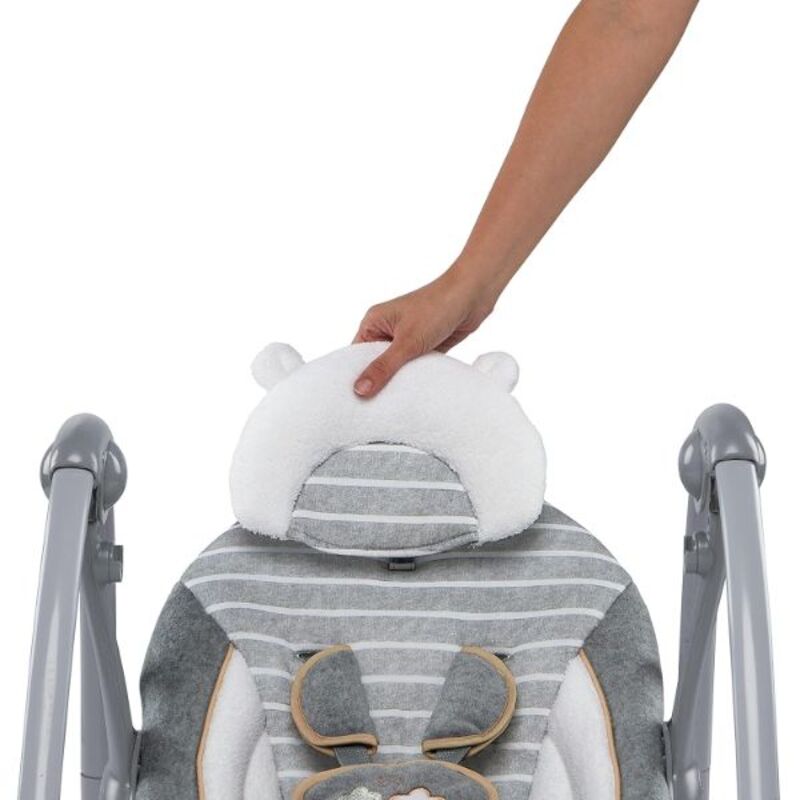 Ingenuity Swing 'n Go Portable Swing Bella Teddy, Dark Grey