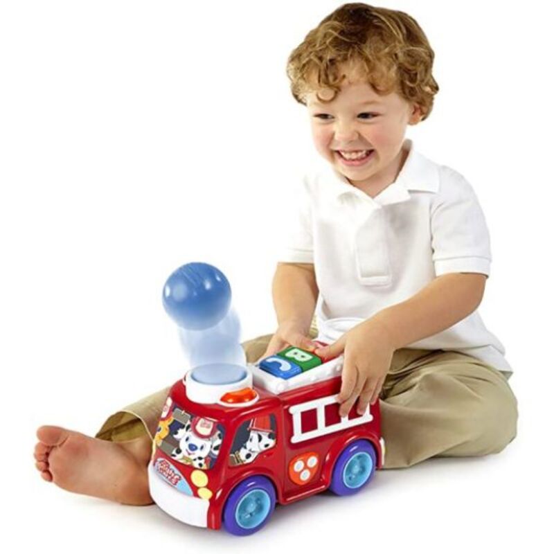 Bright Starts Roll & Pop Fire Truck Toy