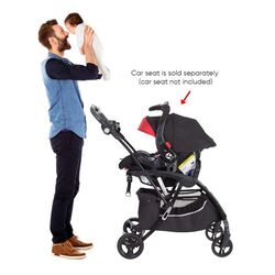 Babytrend Snap-N-Go FX Universal Infant Car Seat Carrier, Black (Frame only)