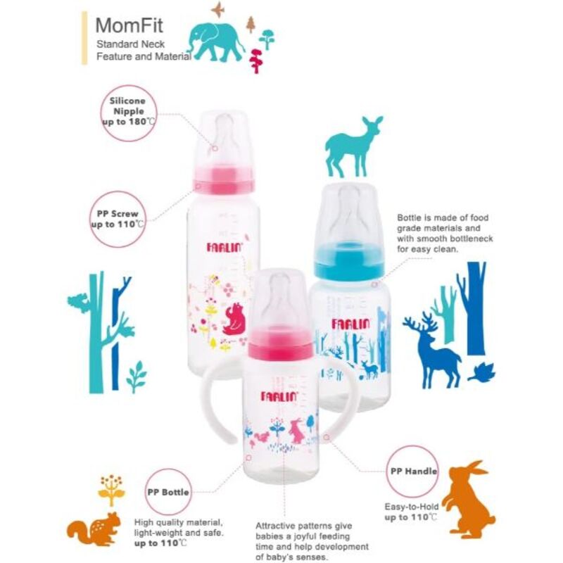 Farlin PP Feeding Bottle Animal Series, 240ml