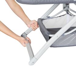 Babytrend Quick-Fold 2-in-1 Rocking Bassinet, Grey