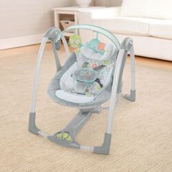 Ingenuity Swing 'n Go Portable Swing Hugs & Hoots, Grey