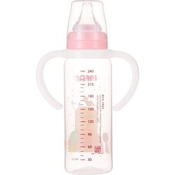 Farlin - PP Standard Neck Feeder 240ML W/ Handle, Pink