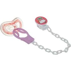 Farlin Stretchy Pacifier w/ Clip Set 1pc, Purple/Green/Red (Assorted)