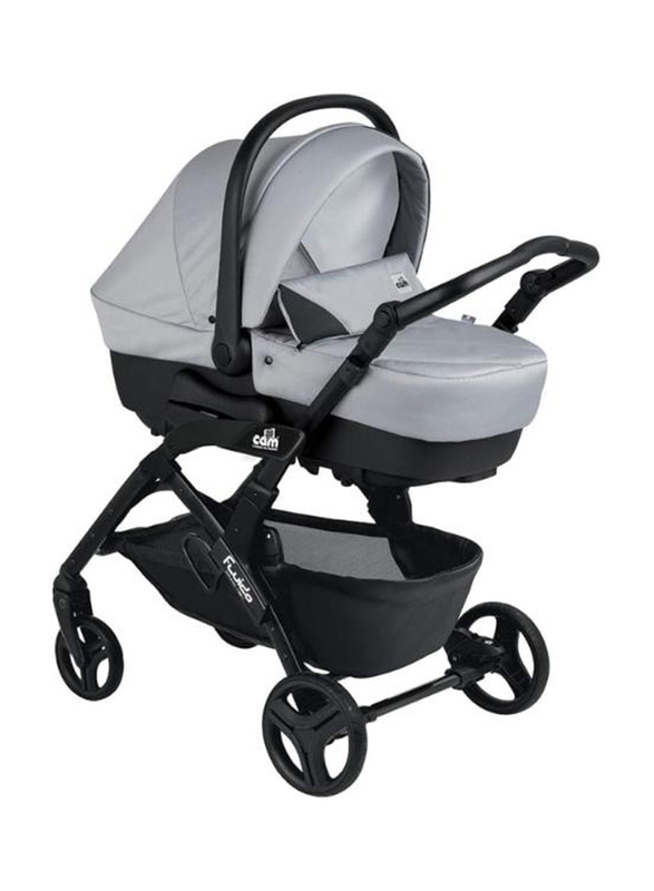 Cam Fluido Easy Travel System Baby Stroller, Light Grey