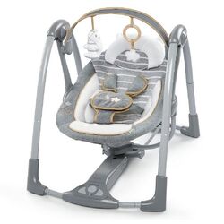 Ingenuity Swing 'n Go Portable Swing Bella Teddy, Dark Grey