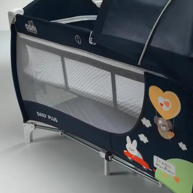 Cam Daily Plus Baby Travel Bed, Navy Blue