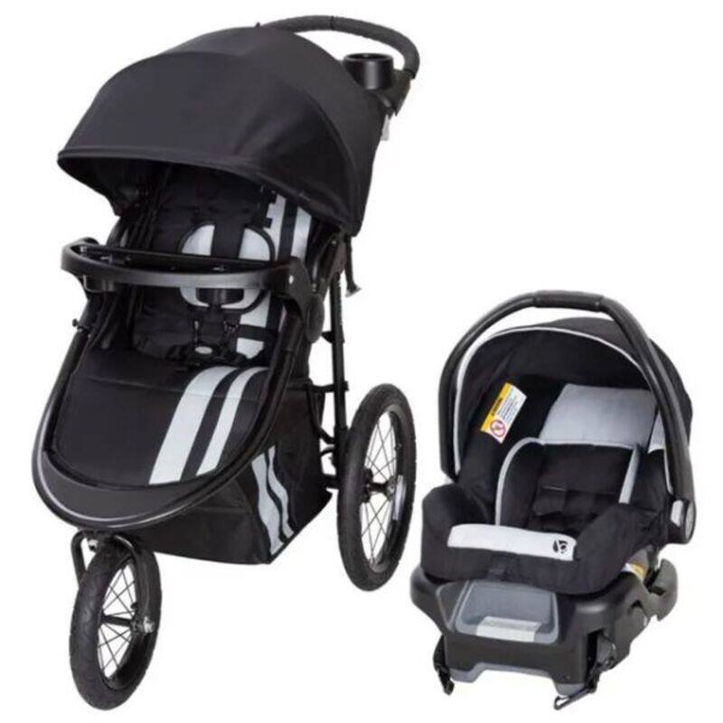 Babytrend Cityscape Jogger Travel System Sparrow, Black/white