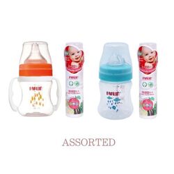 Farlin PP Feeding Bottle + Bottle Wash  150 ML 1set, Blue/orange (Assorted)