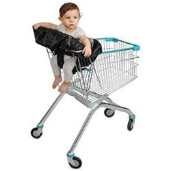 Ubeybi Shopping Trolley and High Chair Hygienic Cover - Black - Baby Shopping Cart Cover - Washable