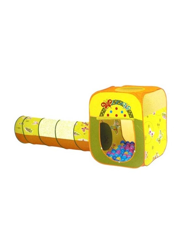 Butterfly Square Shape House and Tunnel with 100 Pieces 6cm Ball Set, Ages 2+