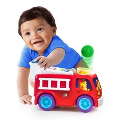 Bright Starts Roll & Pop Fire Truck Toy