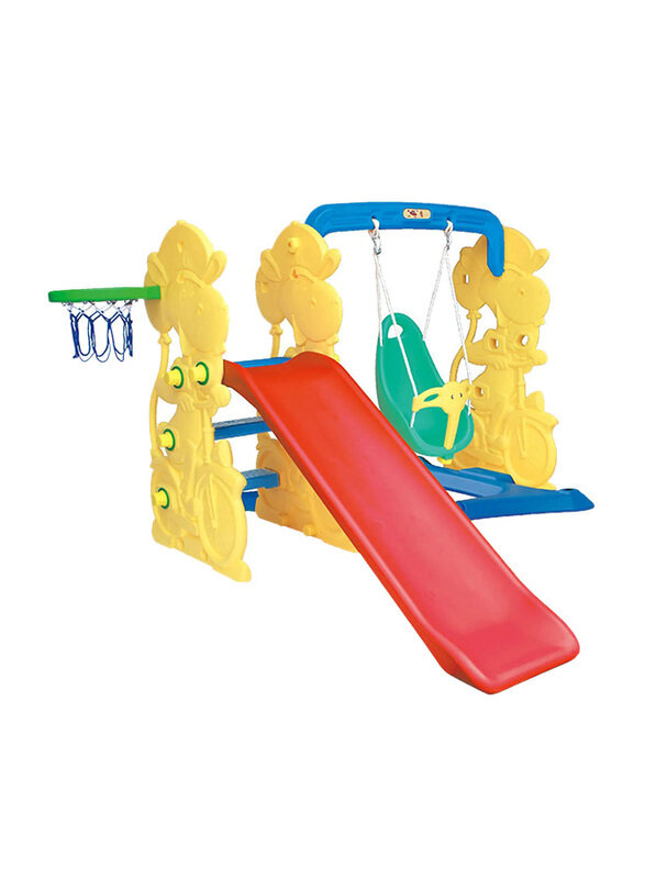 

Giraffe Slide and Swing with Basketball Set, Ages 3+