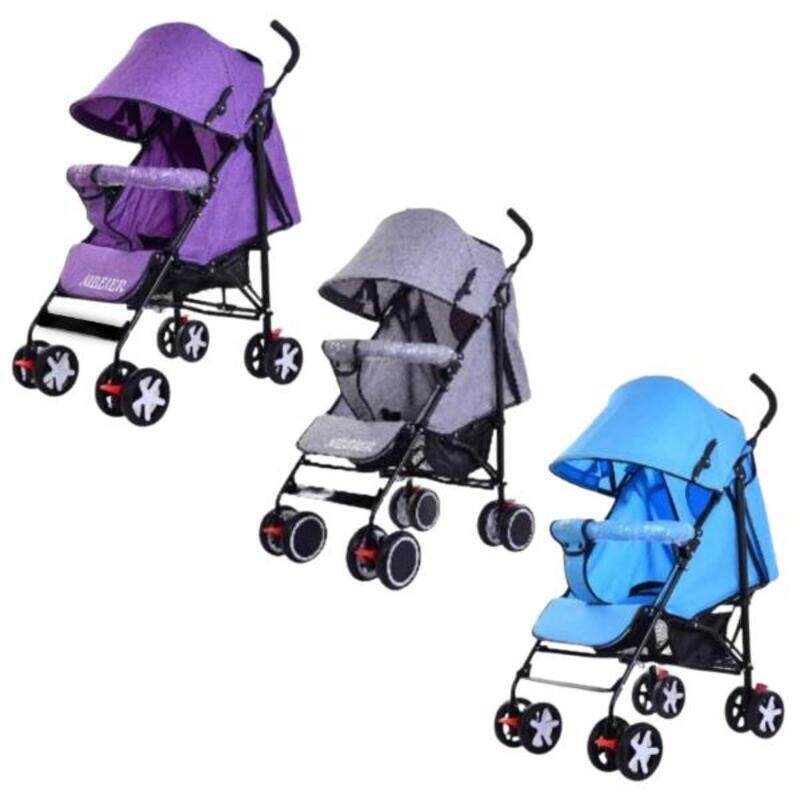 

VIP STARS Aluminium Handle Smart Folding Baby Buggy Push Chair, 1 Piece Assorted colors