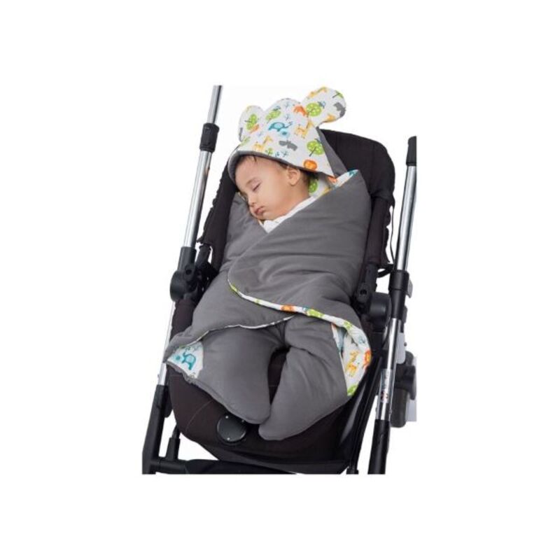 Ubeybi Sleeping Bag For Stroller & Car Seat, Grey/White