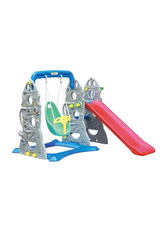 

Rocket Slide and Swing with Basketball Set, Ages 3+