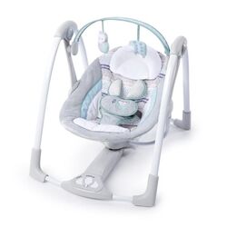 Ingenuity PowerAdapt Portable Swing Abernathy, Grey/Blue