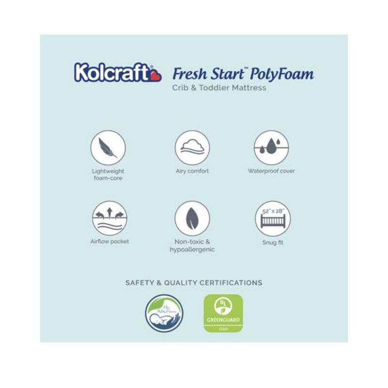 Kolcraft Kolcraft Fresh Start Polyfoam Crib Mattress Kela